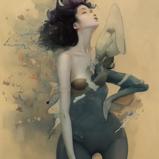 Image similar to lee jin - eun by nicola samuri, m. w. kaluta, peter mohrbacher, rule of thirds, seductive look, beautiful