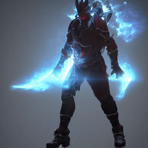 Image similar to character design, void arcanist, mist, photorealistic, octane render, unreal engine, hyper detailed, volumetric lighting