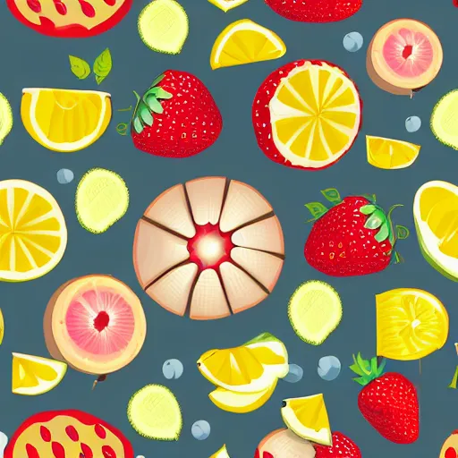 Image similar to Vector pattern with summer fruits