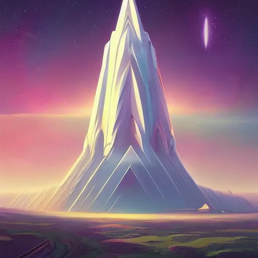 Prompt: a beautiful matte masterpiece of asgard in space by beeple and rhads, trending on artstation, featured on behance, intricate, rectilinear.