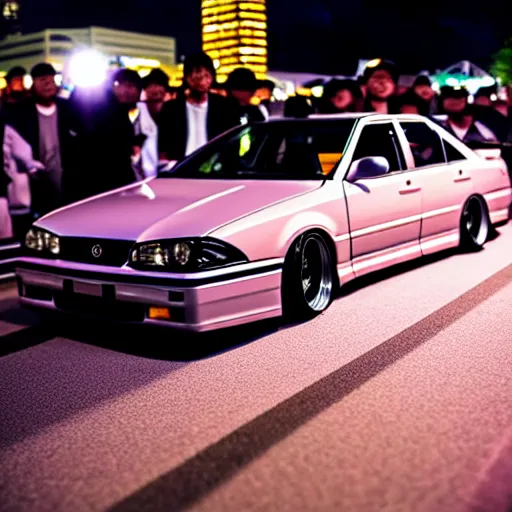 Prompt: a car JZX100 at illegal car meet, Saitama prefecture, city sunset night, cinematic color, photorealistic, highly detailed, 200MM