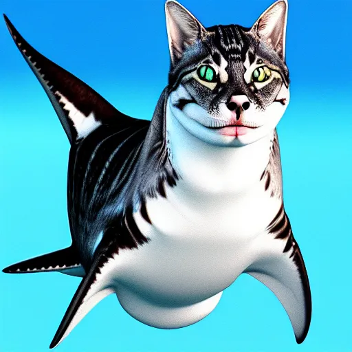 Prompt: shark cat hybrid, photorealistic, 8 k.