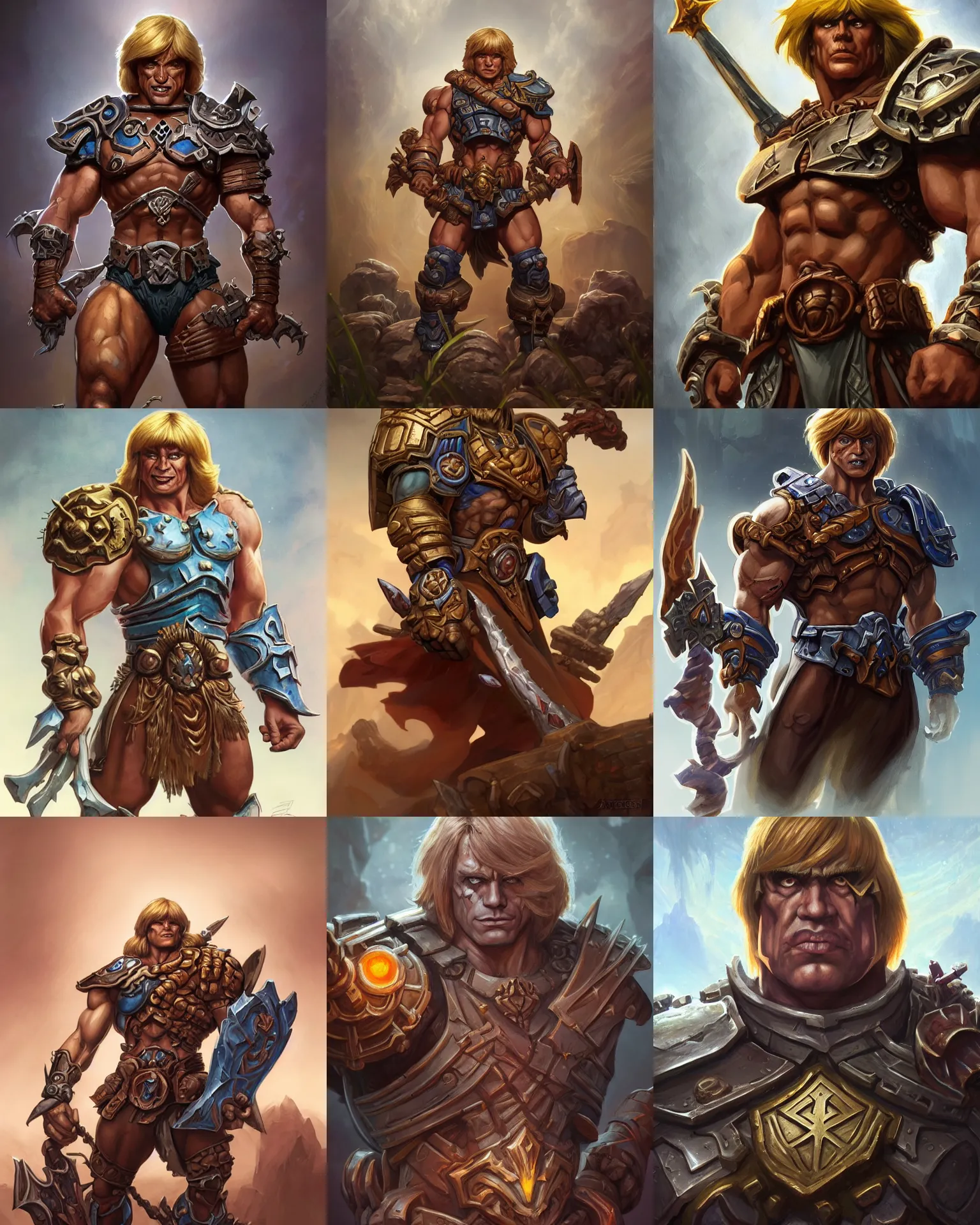 Prompt: He-Man!!!!!, closeup, Borderlands ,sci fi,fantasy, intricate,with german iron cross on chest armor ,elegant, loin cloth ,highly detailed, oil painting, artstation, concept art, matte, sharp focus, illustration, hearthstone, art by Artgerm and Greg Rutkowski and Alphonse Mucha