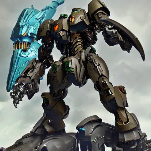 Prompt: Jaeger from pacific Rim, warhammer art