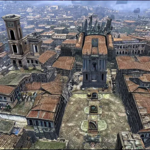 Image similar to The city of Rome featured in dark souls 1