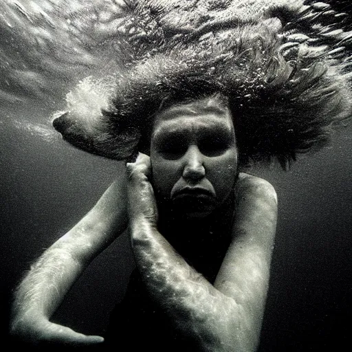 Image similar to Underwater close up portrait by Trent Parke, clean, detailed, Magnum photos