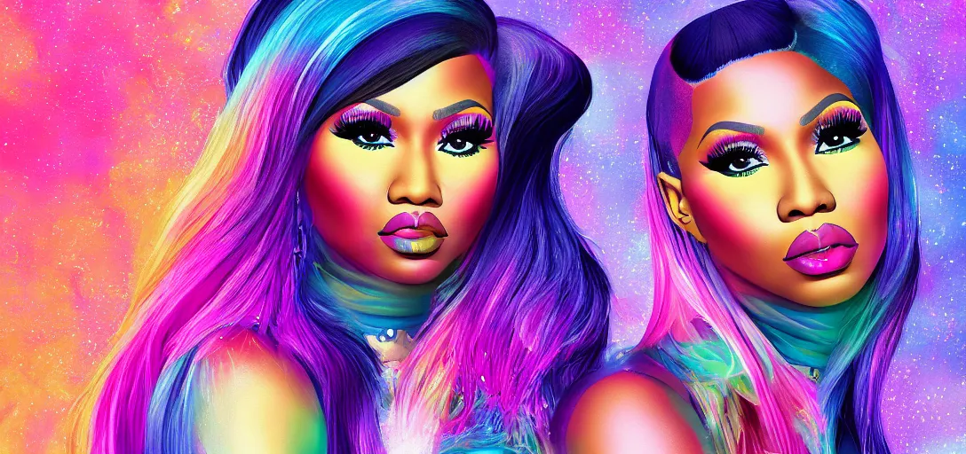 Prompt: digital art, nicki minaj