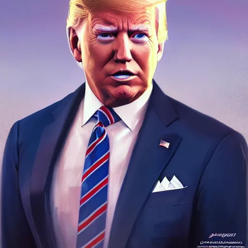 Image similar to portrait of a joe biden and donald trump hybrid, highly detailed, digital painting, artstation, concept art, sharp focus, illustration, art by artgerm and greg rutkowski and alphonse mucha