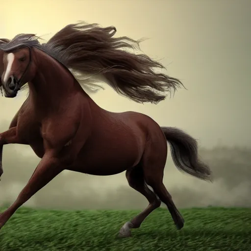 Image similar to horse running, high details, 8k, game character animation frames