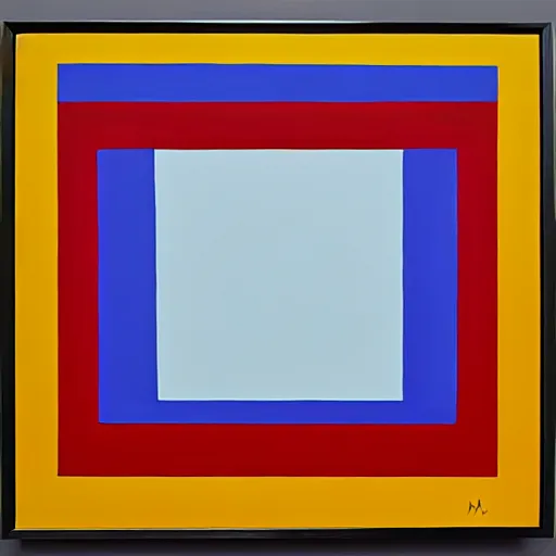 Prompt: dream by kazimir malevitch symmetrical geometrical suprematism minimalism oil on board unfinished
