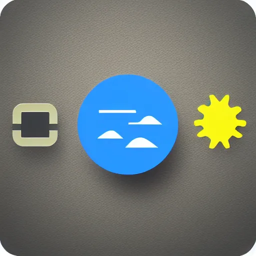 Image similar to icon for weather app, favicon, widely used, icon, sunny, sun, detailed