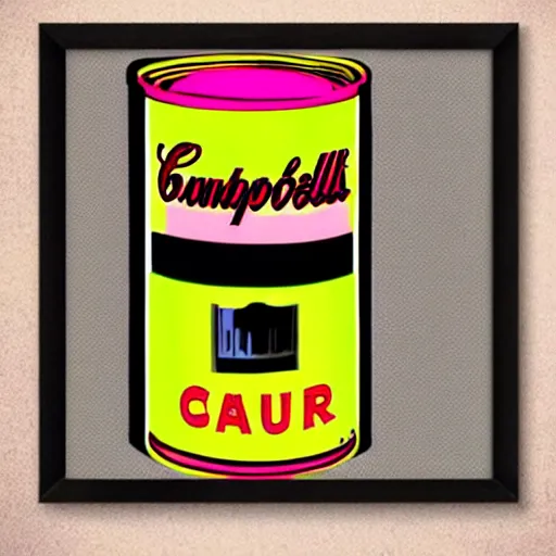 Image similar to andy warhol framed print with soup cans and darth vader pattern