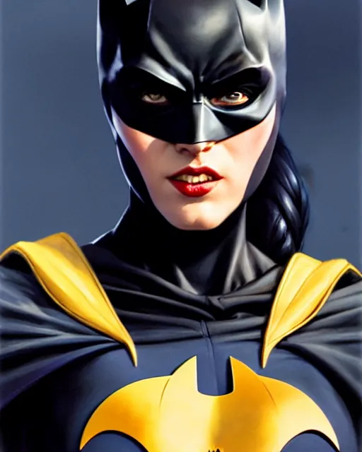 Prompt: batgirl | | realistic shaded, fine details, fine - face, realistic shaded lighting poster by greg rutkowski, magali villeneuve, artgerm, jeremy lipkin, michael garmash, rob rey