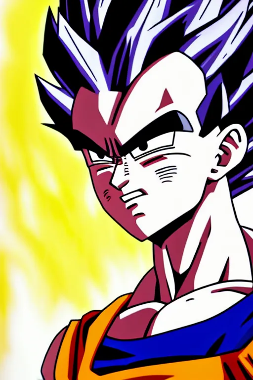 Image similar to dragonball z, prince vegeta!, vegeta!, black hair, saiyan armor, solo 3 / 4 portait, very detailed, dynamic lighting, akira toriyama 📹