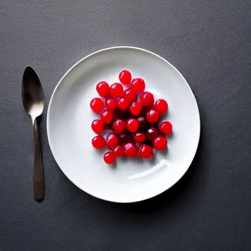 Prompt: a man eats currants with sugar in a plate in the kitchen, hyper realistic, hyper detailed, cfg _ scale 3