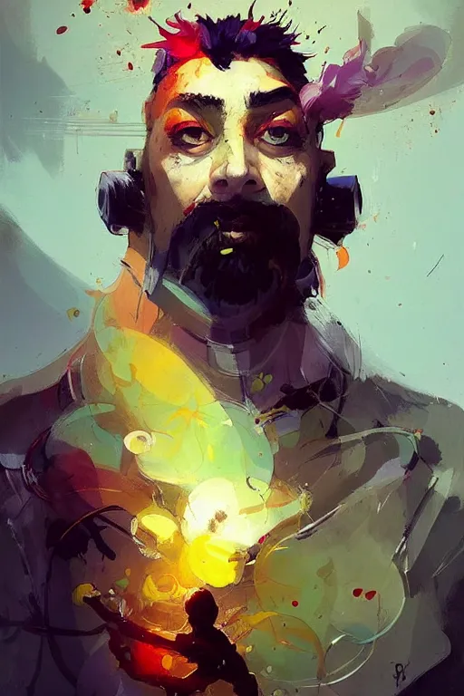 Prompt: a male french chef, the greatest most talented chef in the world. decorated with culinary magic by league of legends ismail inceoglu dragan bibin rossdraws peter mohrbacher. colorful, vibrant, sharp focus, smooth, symmetry