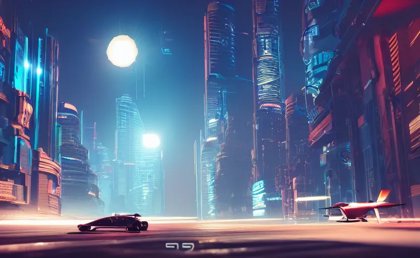 Image similar to photorealistic Flying Cars on cyberpunk roads. daylight. sunlight. lens flare. light fixtures. 8K. detailed. photorealism. artstation. 25mm f/1.7 ASPH Lens. ultra realistic