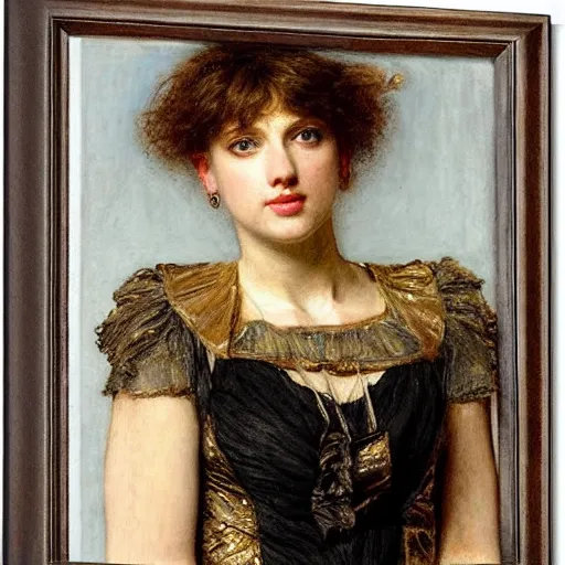 Image similar to a portrait of taylor swift by lawrence alma - tadema