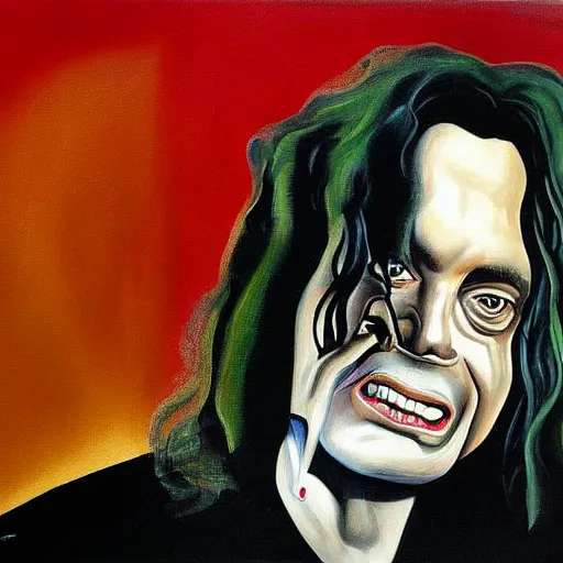 Image similar to tommy wiseau painting by dali