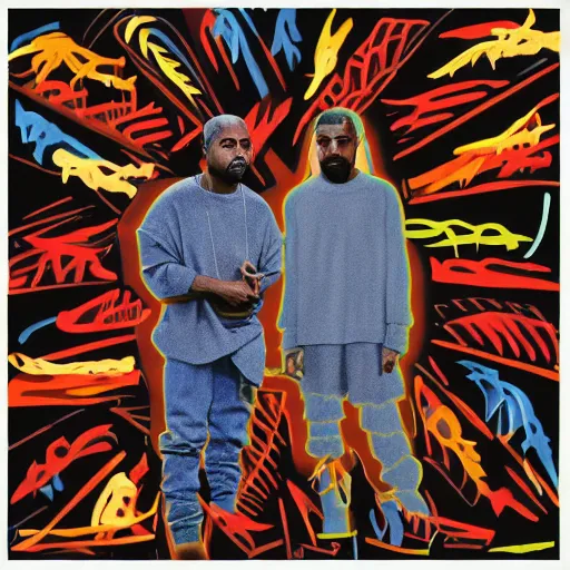 Image similar to kanye west album art showing fishsticks