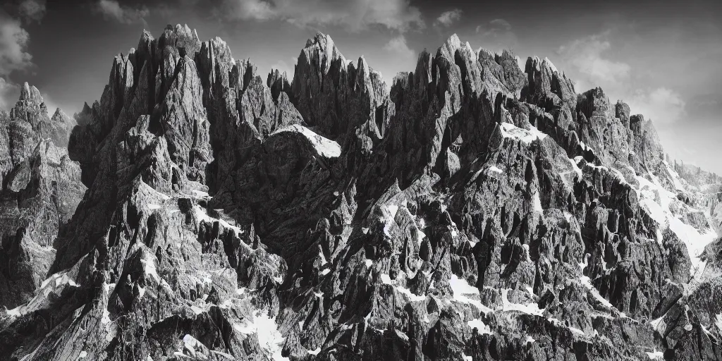 Prompt: photography of a mountain getting destroyed by roots, dolomites, alpine, detailed intricate insanely detailed octane render, 8k artistic 1920s photography, photorealistic, chiaroscuro, hd, by David Cronenberg, Raphael, Caravaggio