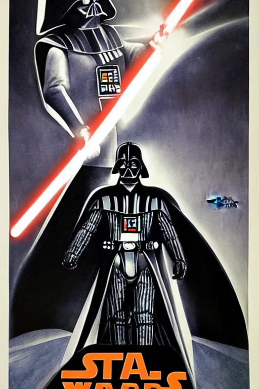 Image similar to star wars propaganda poster for darth vader