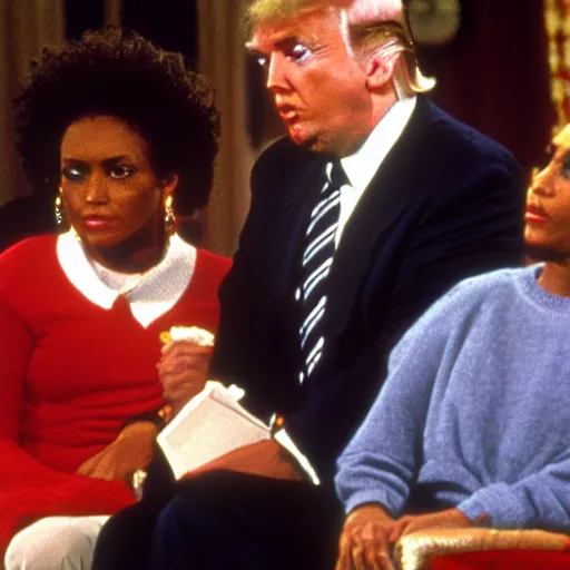 Prompt: donald trump's appearance on the cosby show