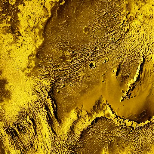 Prompt: The moon covered in lakes of liquid gold realistic photograph