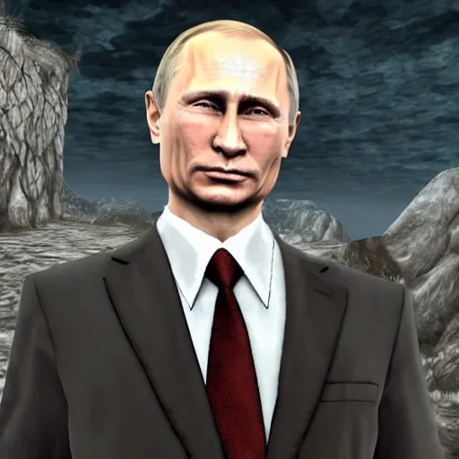 Image similar to Vladimir Putin in Skyrim