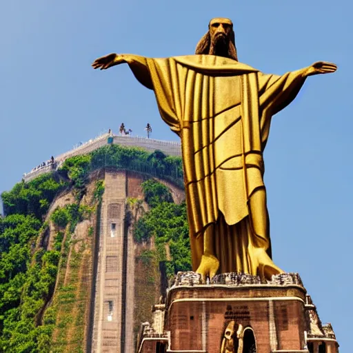 Image similar to high quality portrait of a monkey in front of Christ The Redeemer, studio photograph, photograph, realistic photo, 8k photo, 4k photo, stock photo, high resolution, cinematic shot, high detail