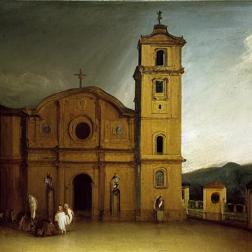 Prompt: igreja de santa rita paraty painted by william turner