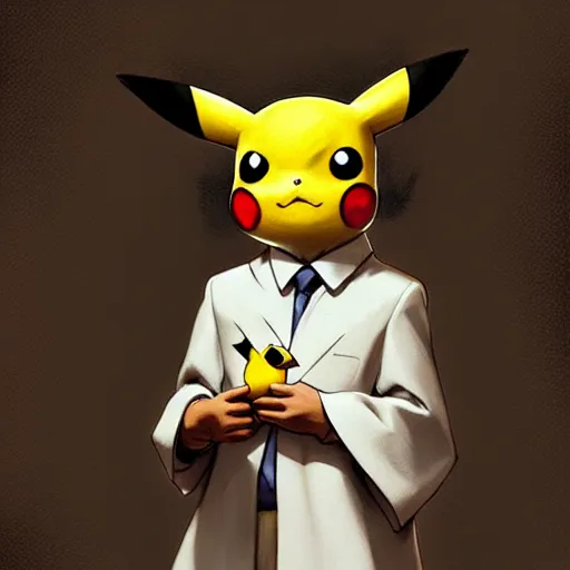 Prompt: pikachu in his first communion, art by greg rutkowski, intricate, elegant, highly detailed, smooth, sharp focus, artstation
