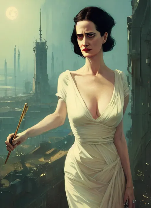 Image similar to highly detailed portrait of eva green as vesper lynd in gta v, stephen bliss, unreal engine, fantasy art by greg rutkowski, loish, rhads, ferdinand knab, makoto shinkai and lois van baarle, ilya kuvshinov, rossdraws, tom bagshaw, global illumination, radiant light, detailed and intricate environment