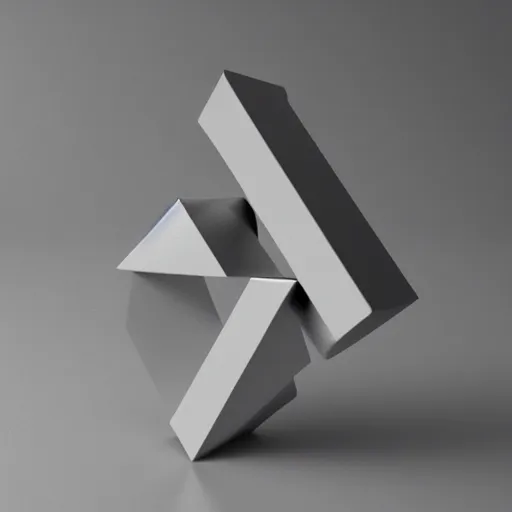 Prompt: penrose triangle made of glass global illumination, blender octane 4k render