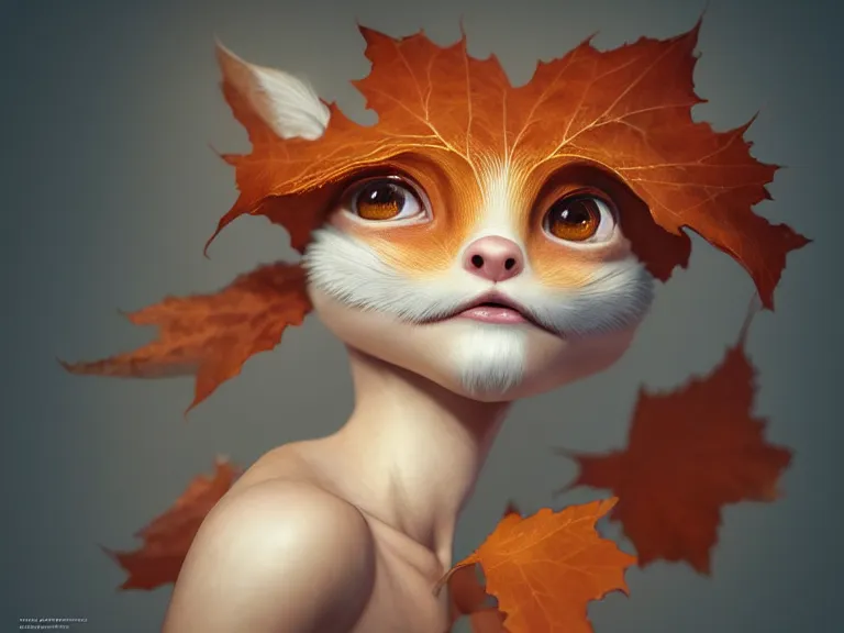 Prompt: cute anthropomorphic maple by charlie bowater and anna dittmann and artgerm and clemens ascher, portrait, intricate, elegant, product shot, macro, symmetrical face, highly detailed, dramatic lighting, sharp focus, octane render, trending on artstation, artstationhd, artstationhq, unreal engine, 4 k, 8 k