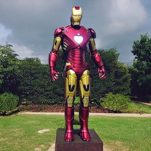 Image similar to “an iron statue of iron man”