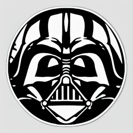 Image similar to symmetrical die cut sticker, darth vader