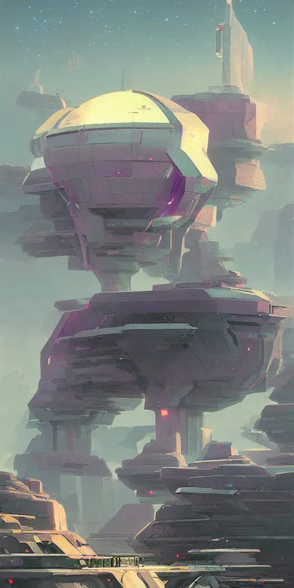 Image similar to amethyst crystal spaceship, geometric, sci - fi concept art, by john harris, by simon stalenhag, stunning, by vincent di fate, award winning