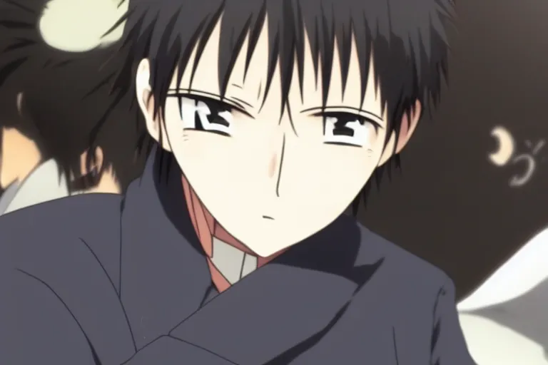 Image similar to hijikata toushirou, anime, short black hair, kyoto animation