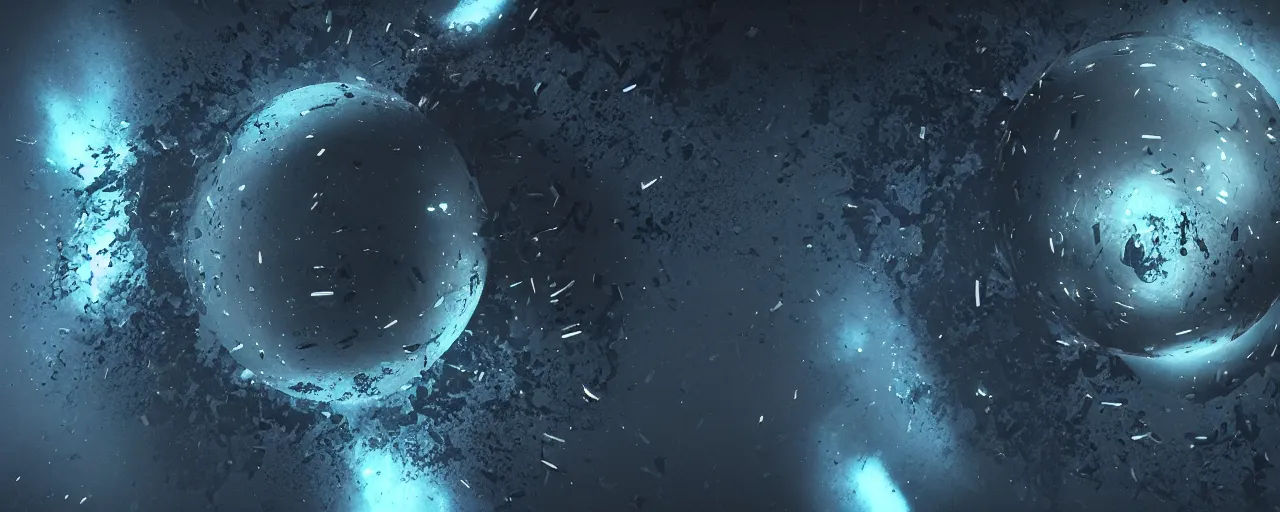 Image similar to a dark epic swirling galaxy, dark scifi, unreal engine, octane render, volumetric lighting