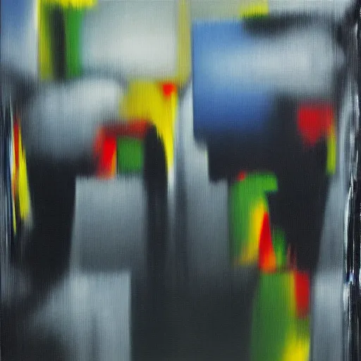 Image similar to painting by Gerhard Richter. high resolution high quality detailed