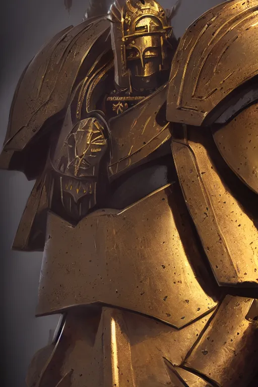 Image similar to armor portrait heros warhammer 4 0 k horus heresy fanart - the primarchs emperor by johannes helgeson animated with vfx concept artist & illustrator global illumination ray tracing hdr fanart arstation zbrush central hardmesh 8 k octane renderer comics stylized