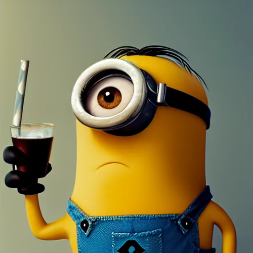 an epic painting minion, drinking vodka in russia with | Stable Diffusion