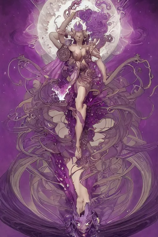 Image similar to purple fire magic, amethyst, magical, painted purple, rpg, icon, vector style, by nekro, peter mohrbacher, alphonse mucha, brian froud, yoshitaka amano, kim keever, victo ngai, james jean