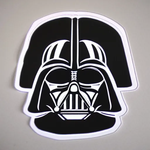 Image similar to symmetrical die cut sticker, darth vader