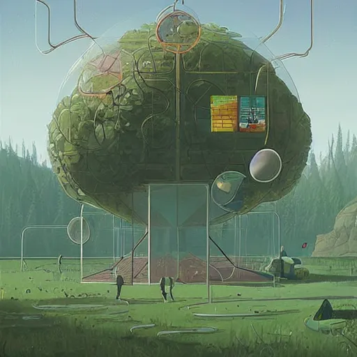 Image similar to simon stalenhag, terrarium