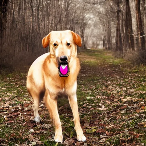 Prompt: Golden Retreiver with SteveBuscemi's face, 4K