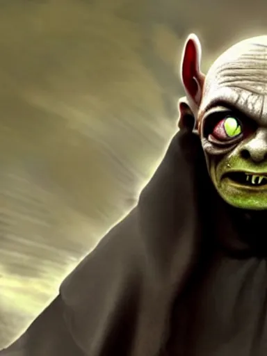 Prompt: Gollum as Sith Lord