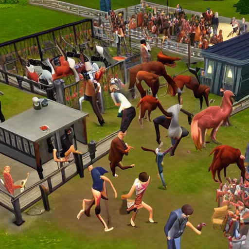 Image similar to stampede in the sims 2