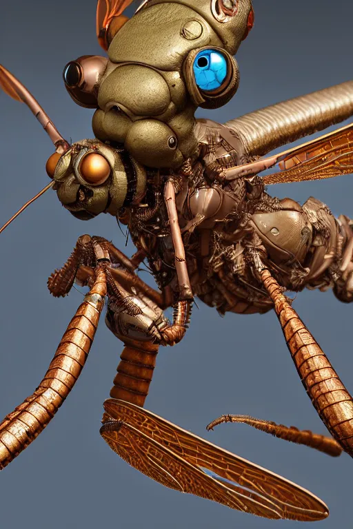 Image similar to a macro photograph of a bio - mech cyborg dragonfly by adam gor, by javier ruperez, by ellen jewett, zbrush central, 8 k